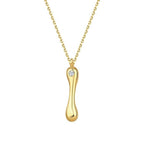 0,02 Carat Diamond I Letter Necklace