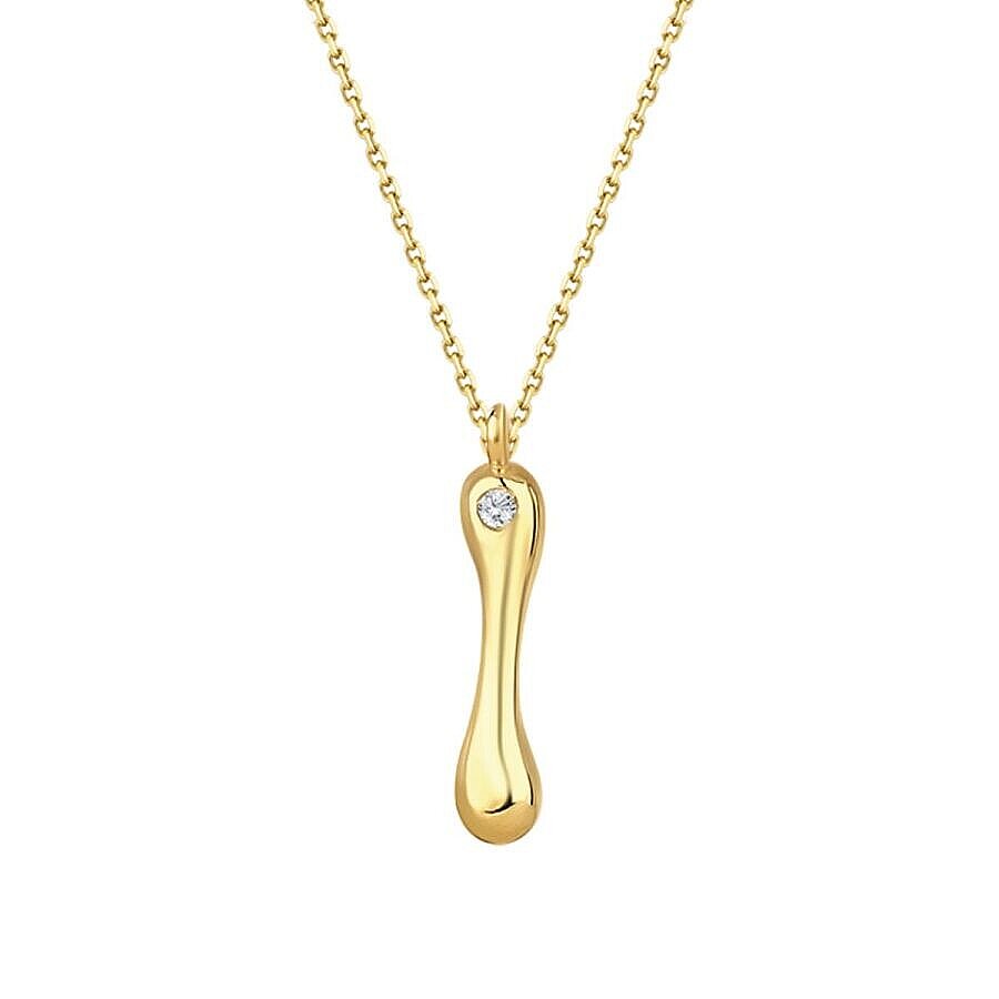 0,02 Carat Diamond I Letter Necklace
