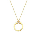 0,04 Carat Diamond O Letter Necklace