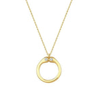 0,04 Carat Diamond O Letter Necklace