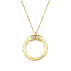 0,04 Carat Diamond O Letter Necklace