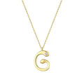 0,02 Carat Diamond G Letter Necklace
