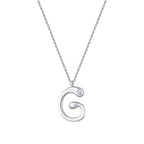0,02 Carat Diamond G Letter Necklace