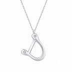 0,04 Carat Diamond Letter D  Necklace