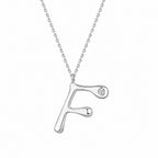 0,02 Carat Diamond Letter F  Necklace