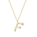 0,02 Carat Diamond Letter F  Necklace