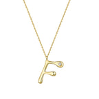 0,02 Carat Diamond Letter F  Necklace