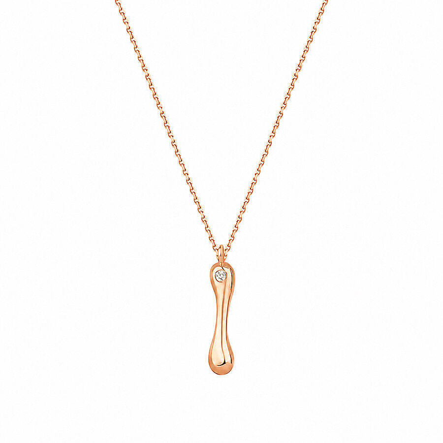 0,02 Carat Diamond I Letter Necklace