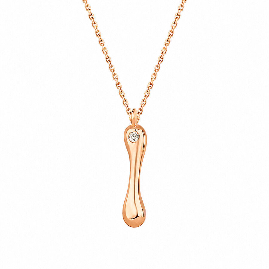 0,02 Carat Diamond I Letter Necklace