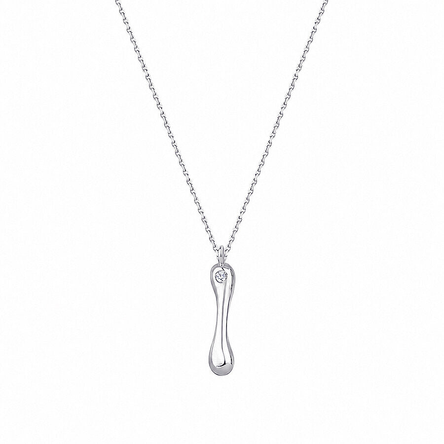0,02 Carat Diamond I Letter Necklace
