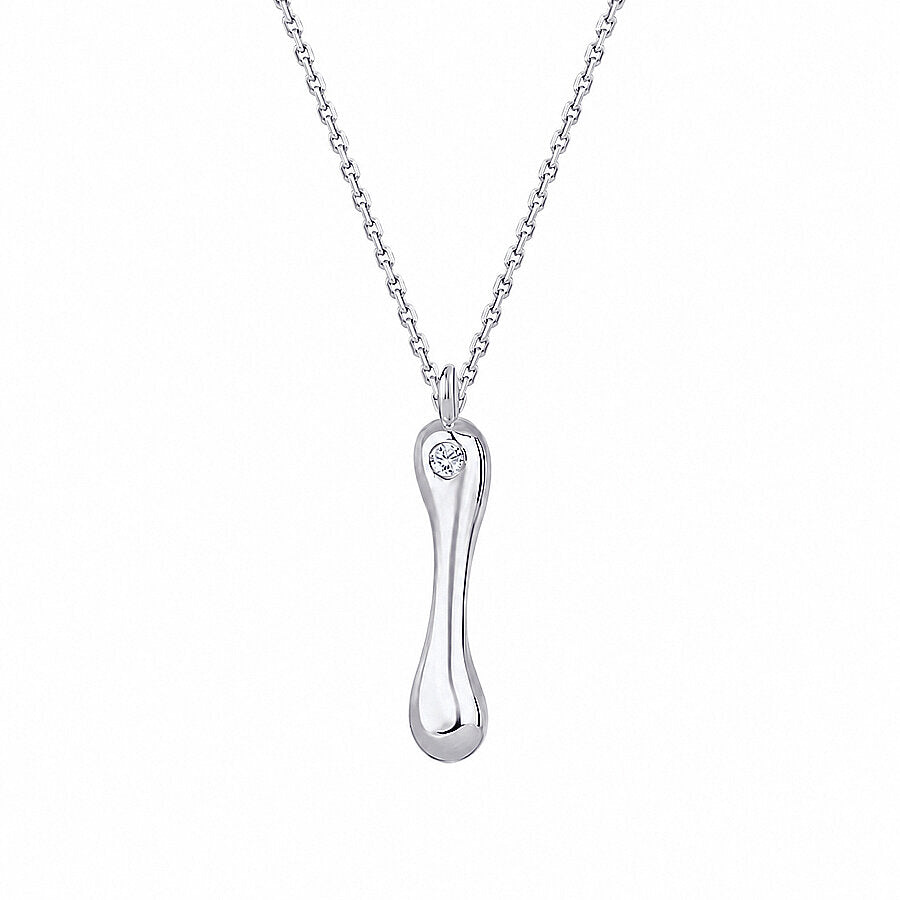 0,02 Carat Diamond I Letter Necklace