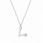 0,02 Carat Diamond L Letter Necklace