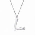 0,02 Carat Diamond L Letter Necklace
