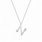 0,04 Carat Diamond Letter N  Necklace