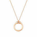 0,04 Carat Diamond O Letter Necklace