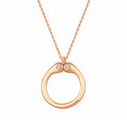 0,04 Carat Diamond O Letter Necklace