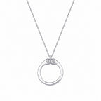 0,04 Carat Diamond O Letter Necklace