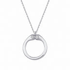 0,04 Carat Diamond O Letter Necklace