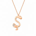 0,02 Carat Diamond Ş Letter Necklace
