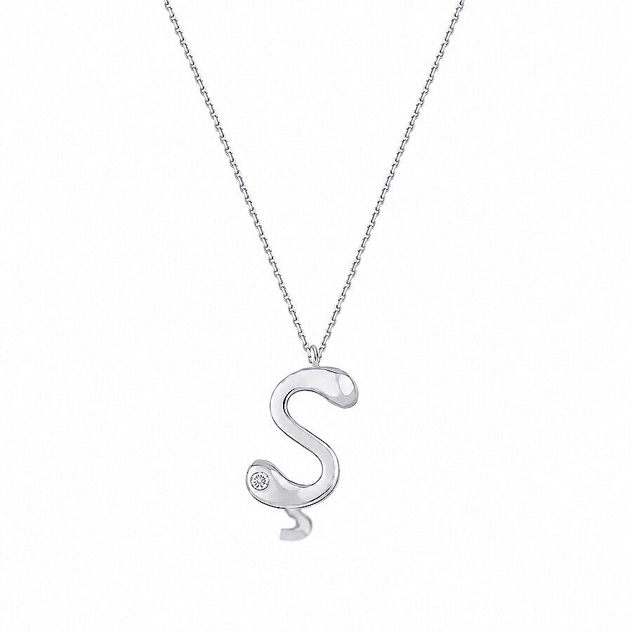 0,02 Carat Diamond Ş Letter Necklace