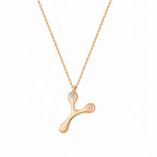 0,04 Carat Diamond Y Letter Necklace