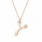 0,04 Carat Diamond Y Letter Necklace