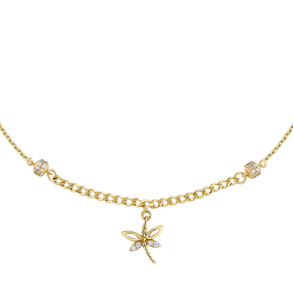 Gold Dragonfly Anklet