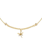 Gold Dragonfly Anklet