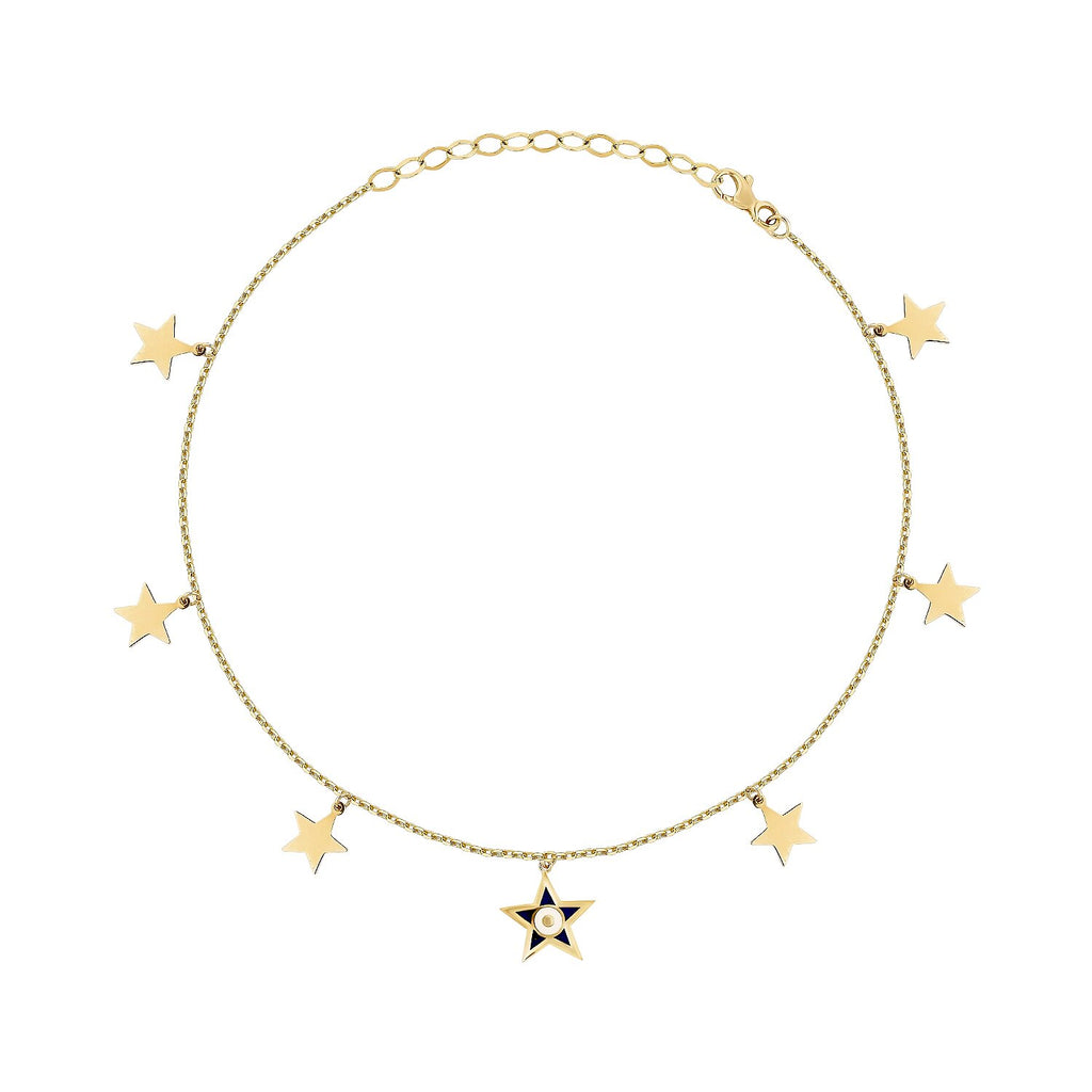Gold Star Anklet