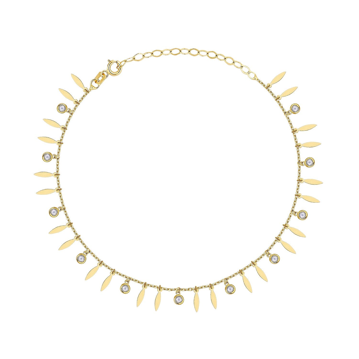 Gold Trend Stone Anklet