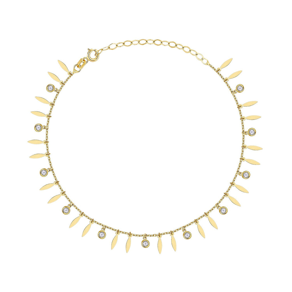 Gold Trend Stone Anklet