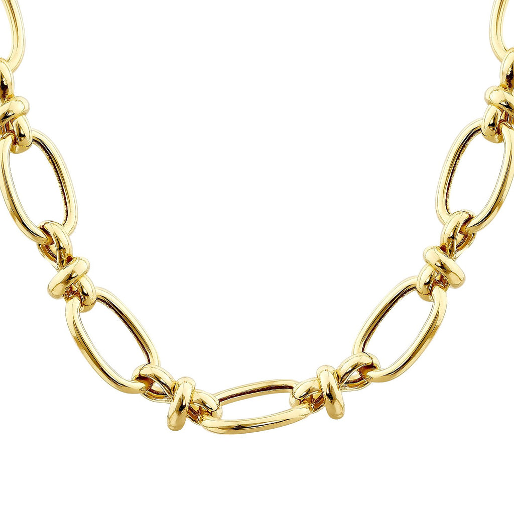 Gold Hallow Chain Necklace