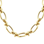 Gold Hallow Chain Necklace