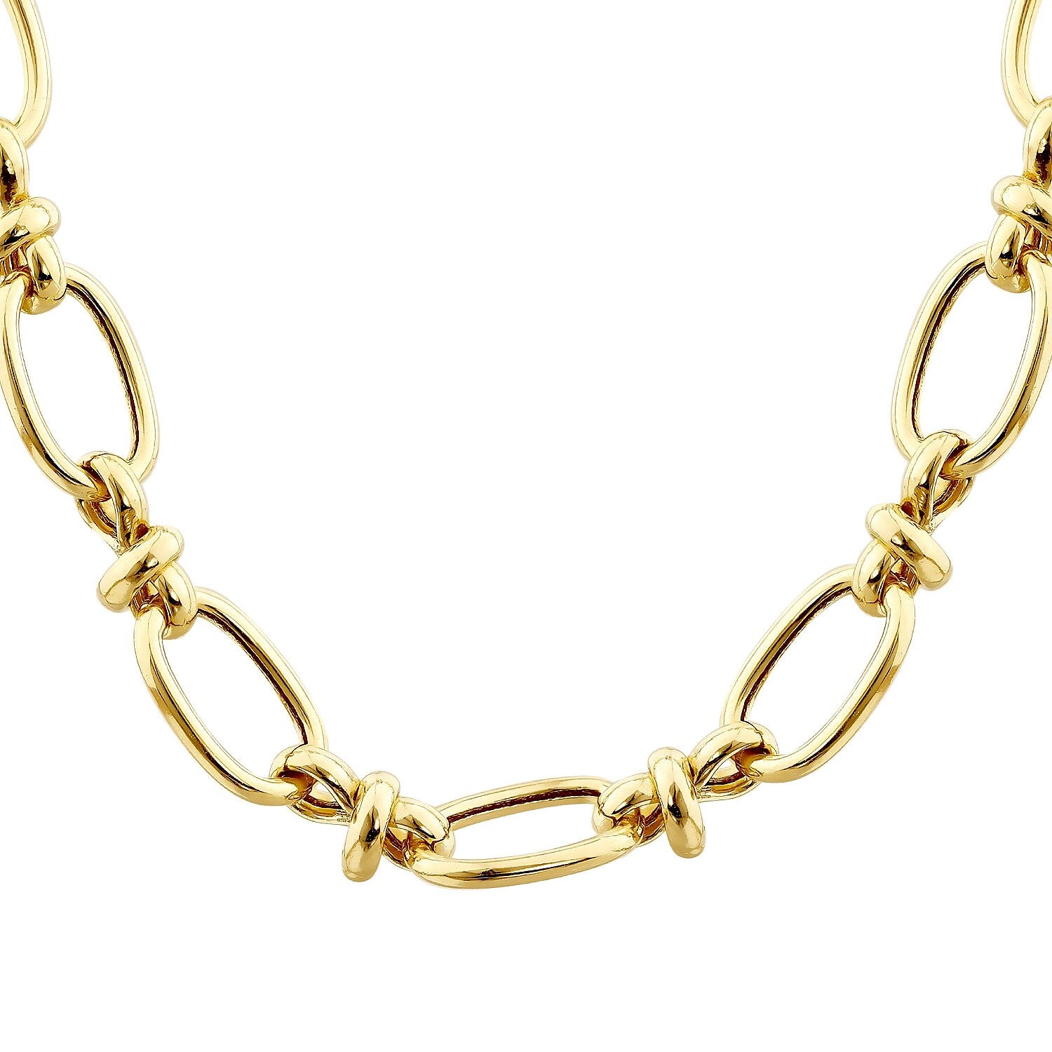 Gold Hallow Chain Necklace