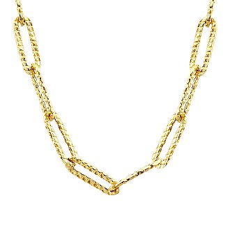 Gold Paperclip Chain Necklace