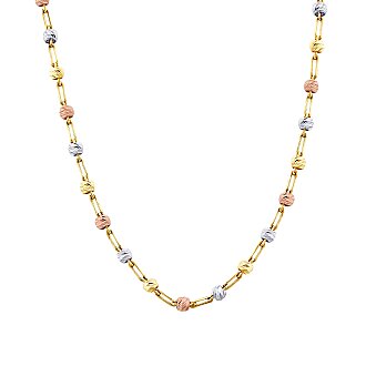 Gold Ball Bead Chain Necklace
