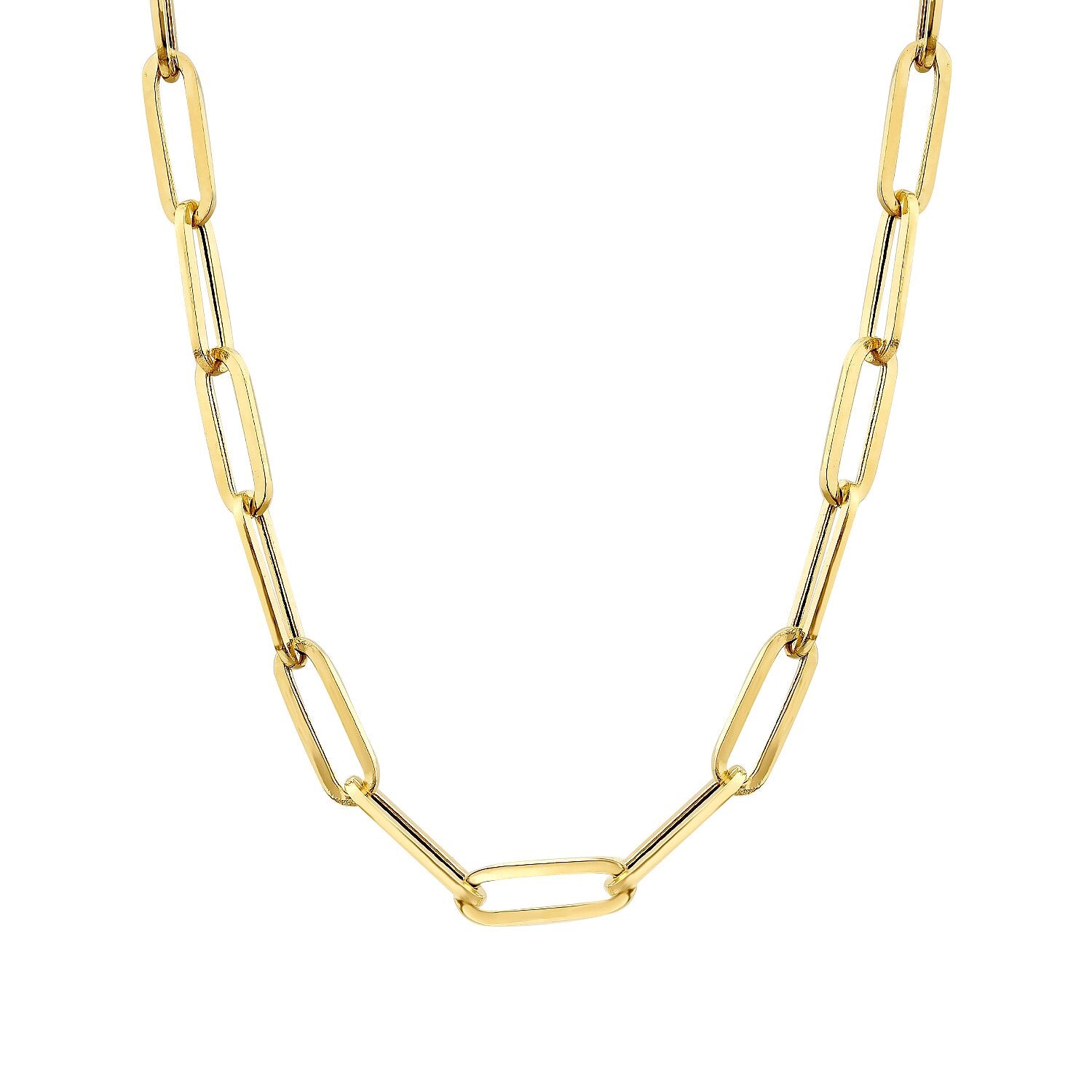 Gold Paperclip Chain Necklace