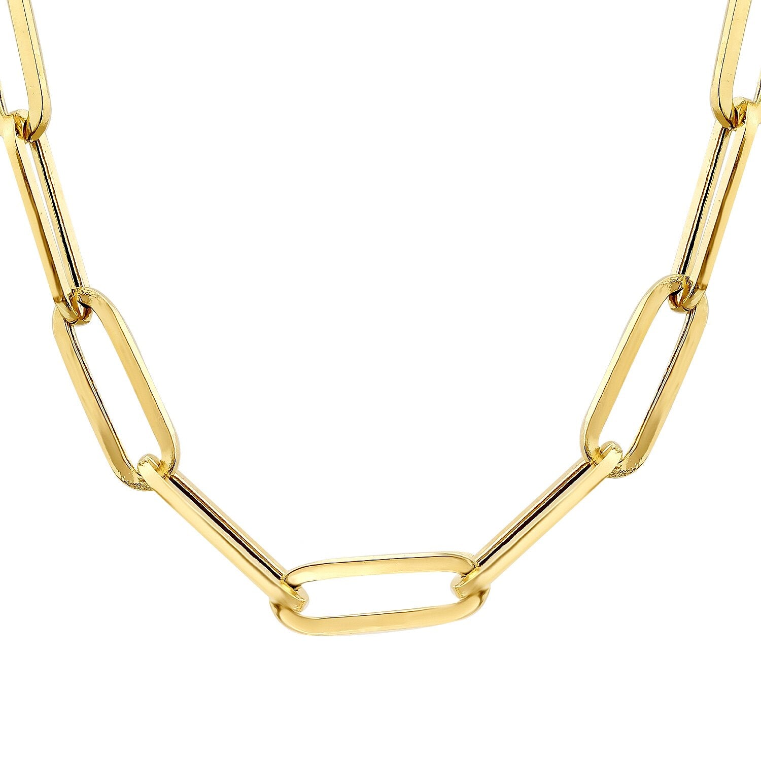 Gold Paperclip Chain Necklace