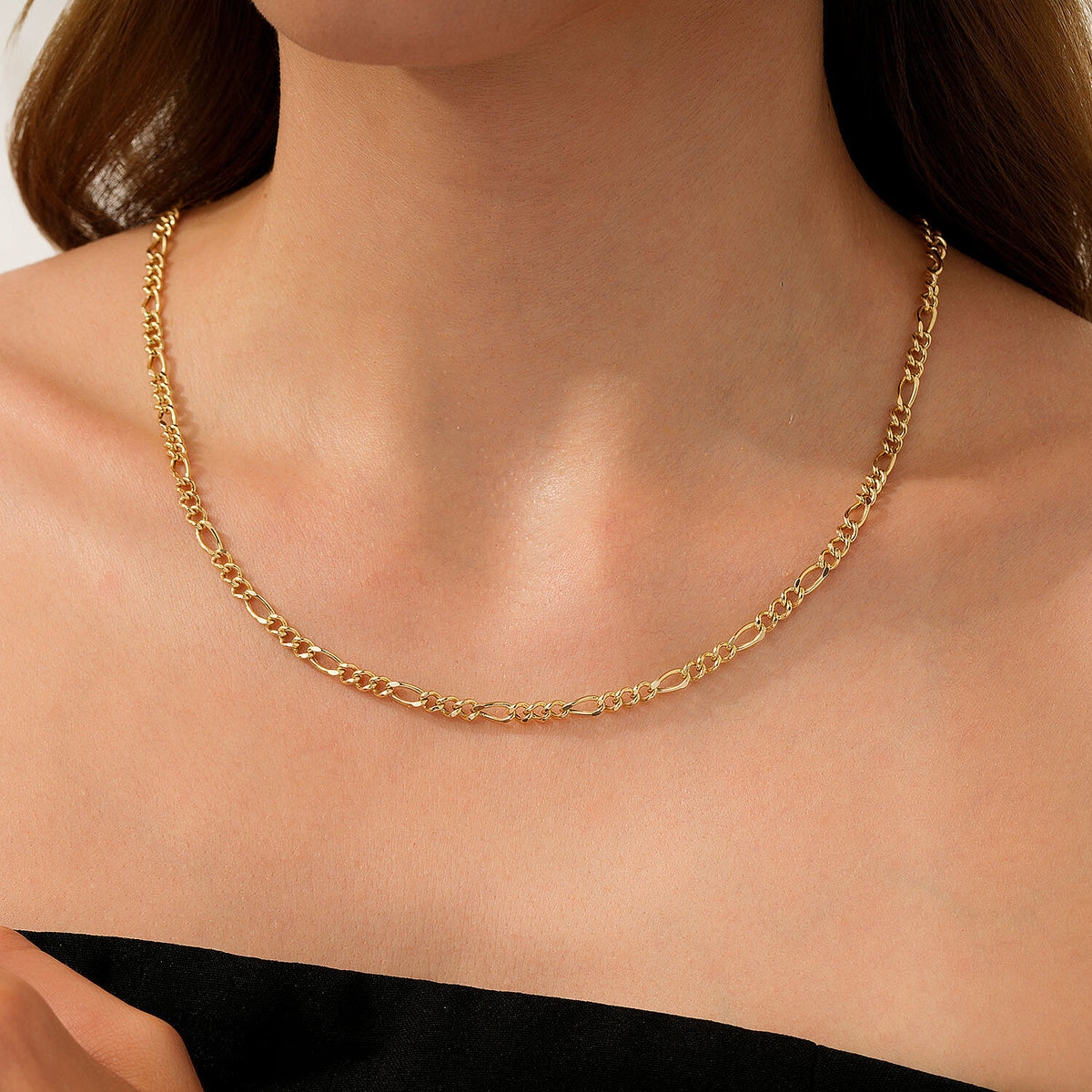 Gold Figaro Chain Necklace