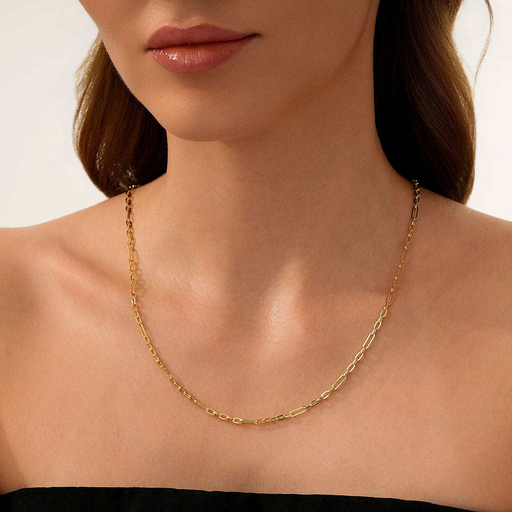 Gold Capsule Chain Necklace