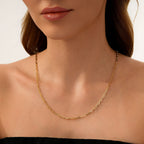 Gold Capsule Chain Necklace