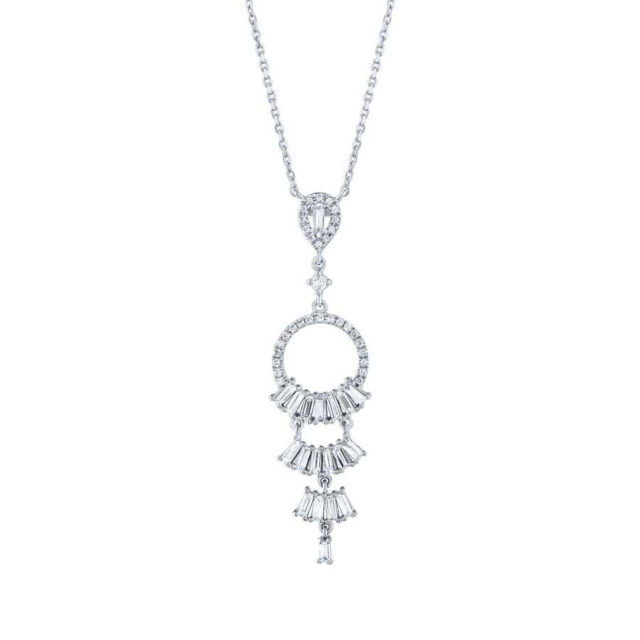 0,69 Carat Diamond Baguette Necklace