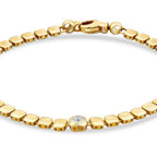 Gold Stone Cube Bracelet