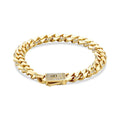 Gold Stone Gourmette Bracelet