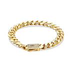 Gold Stone Gourmette Bracelet