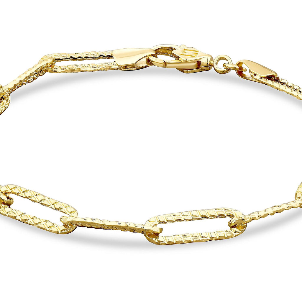 Gold Effect Paperclip Bracelet