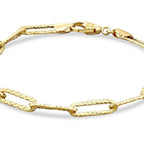 Gold Effect Paperclip Bracelet