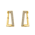 Gold Angled Hoop Earring