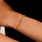 Gold Effect Paperclip Bracelet