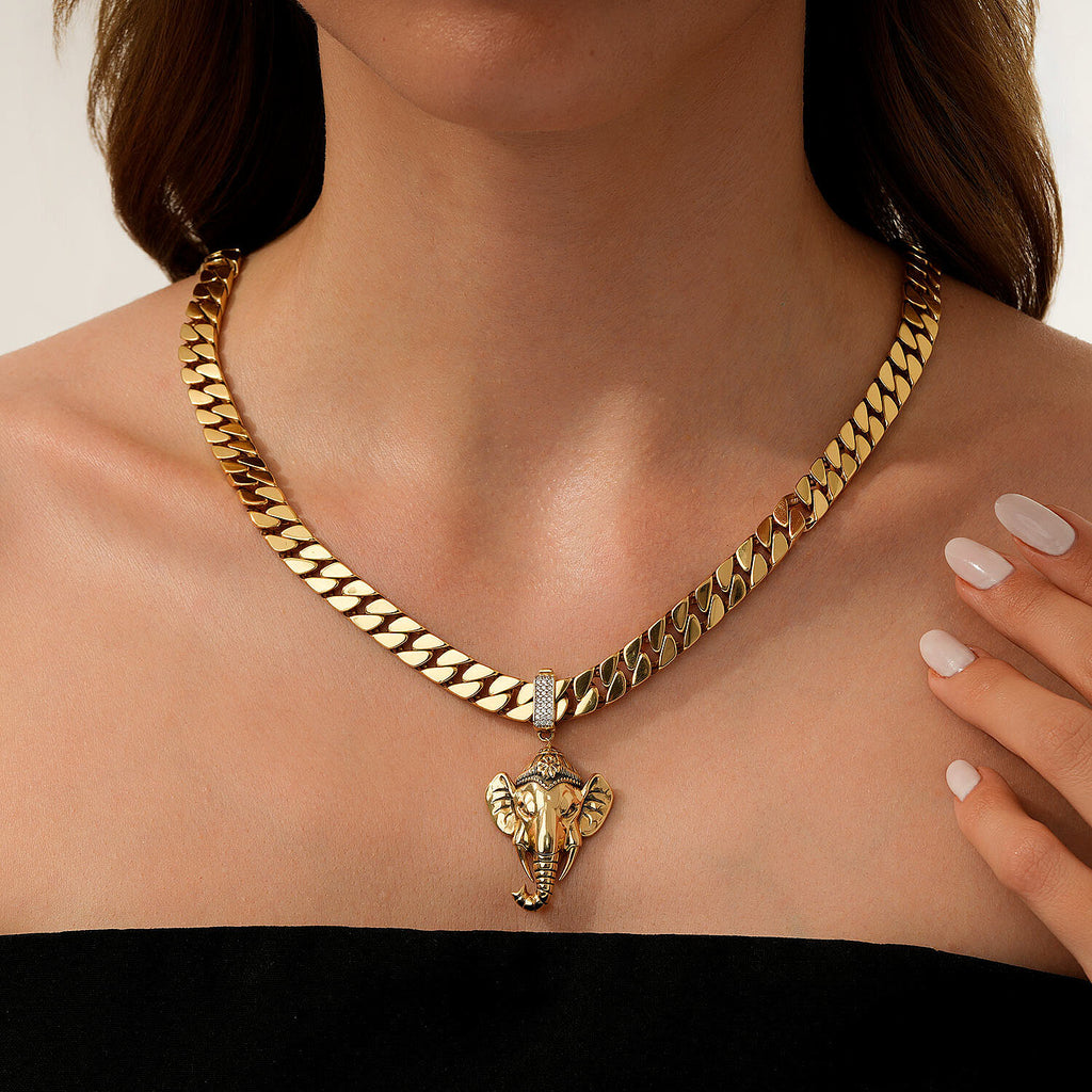 Gold Elephant Pendants
